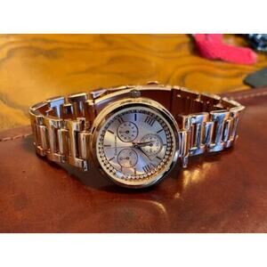 Women's Cerentino Watch, Rose Gold with crystal Accents, Chrono Style